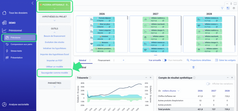 Sauvegarder comme modèle