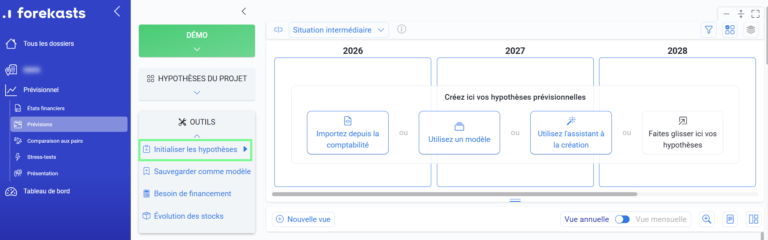 Initialiser les hypotheses