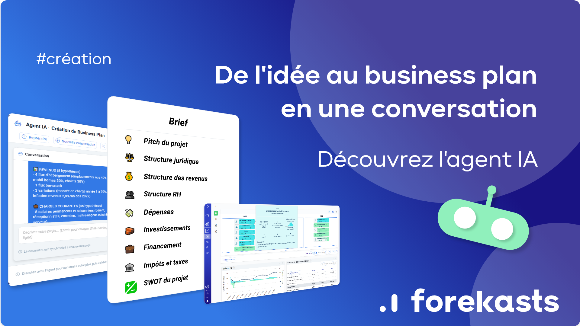 Vignette article business plan financier en moins de 5 min avec l'agent IA Forekasts